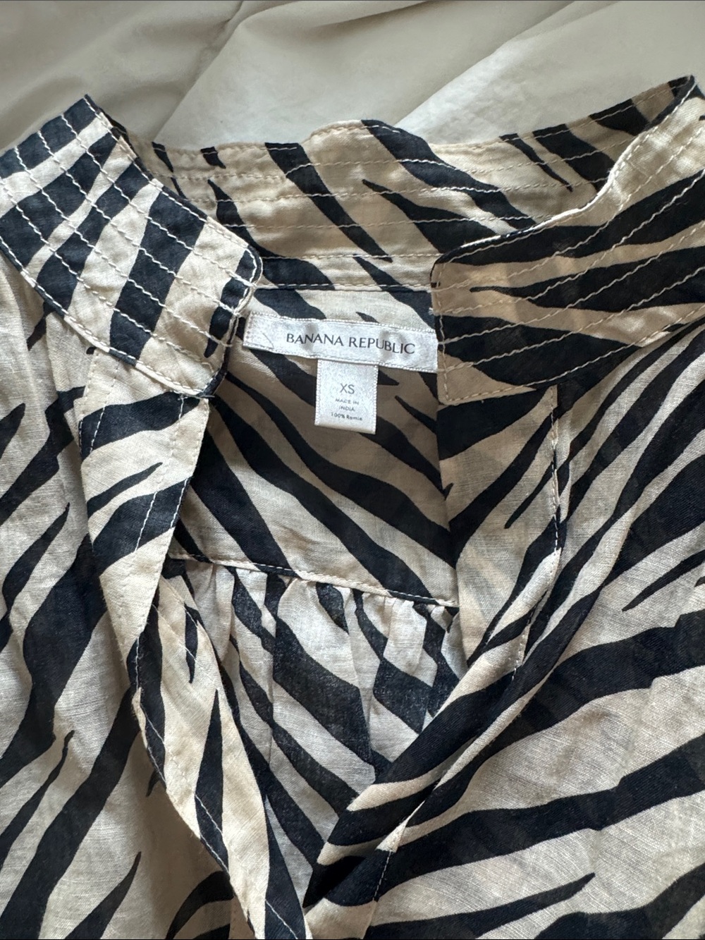 Banana Republic Zebra Print Button-Front Shirt Dress - Picture 2 of 2